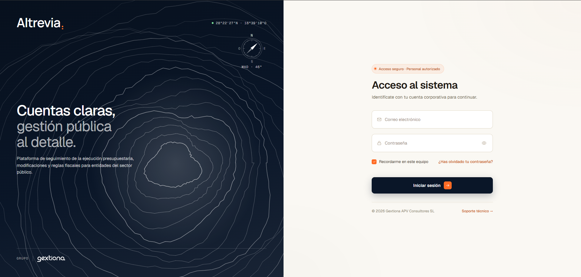 Acceso al sistema
