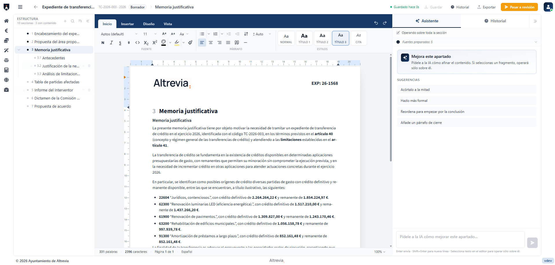 Editor jerárquico de documentos