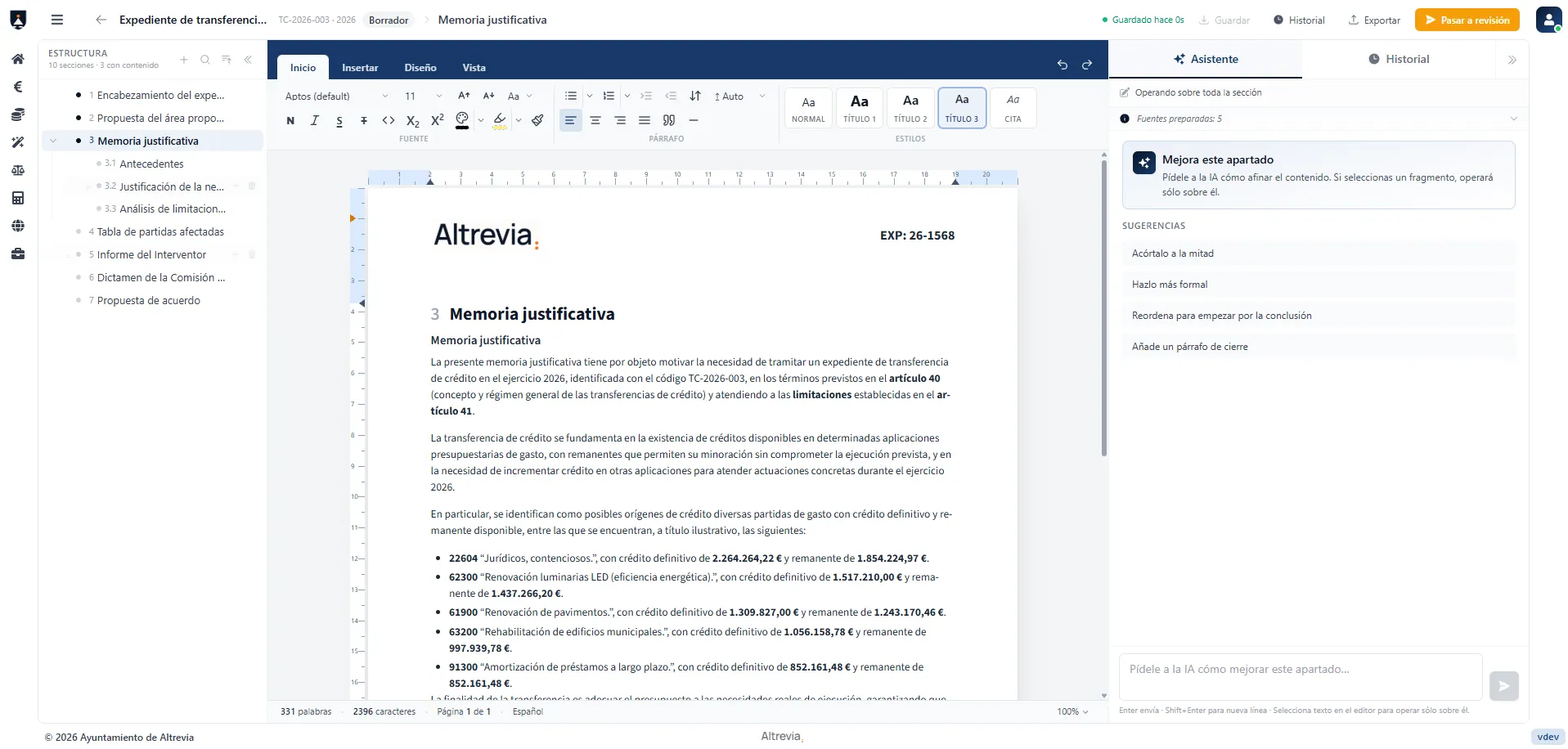 Editor jerárquico de documentos